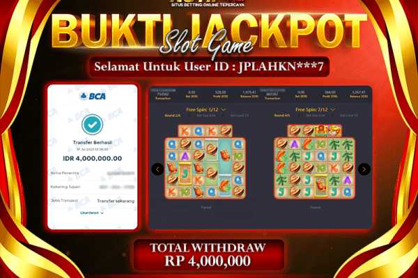 Jackpot Cai Shen Wins NOTIF4D – 14 July: Rp 4,000,000 Langsung Cair! Jackpot Cai Shen Wins NOTIF4D – 14 July: Rp 4,000,000 Langsung Cair!