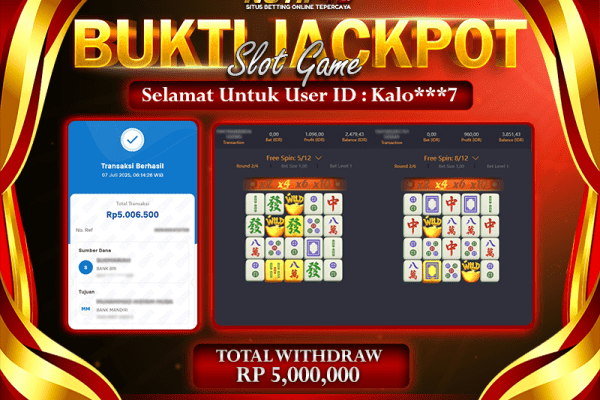 Jackpot Mahjong Ways NOTIF4D – 07 July: Rp 5,000,000 Langsung Cair! Jackpot Mahjong Ways NOTIF4D – 07 July: Rp 5,000,000 Langsung Cair!