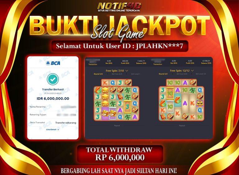 Jackpot Cai Shen Wins NOTIF4D – 17 July: Rp 6,000,000 Langsung Cair!
