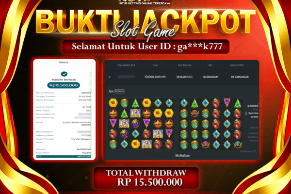 Jackpot Gates of Olympus NOTIF4D – 21 July: Rp 15,500,000 Langsung Cair!