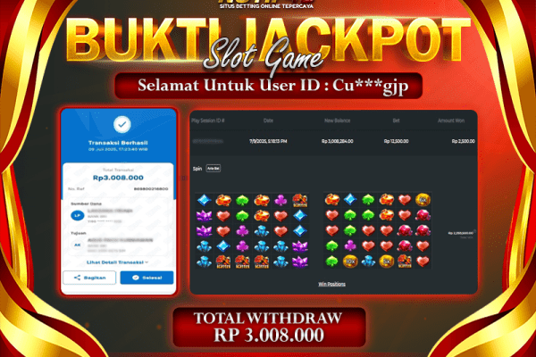 Jackpot Bonanza Gold NOTIF4D – 09 July: Rp 3,008,000 Langsung Cair!