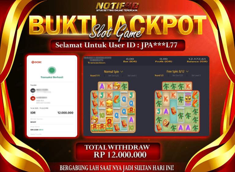 Jackpot Cai Shen Wins NOTIF4D – 14 July: Rp 12,000,000 Langsung Cair