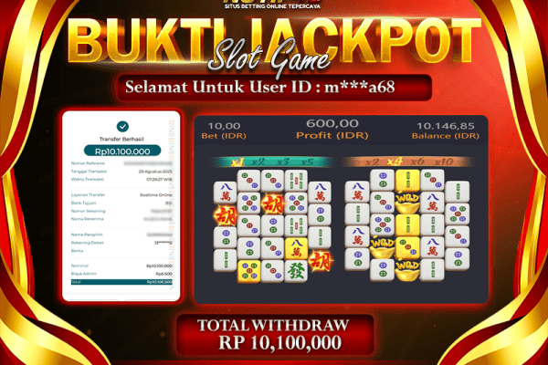 Jackpot Mahjong-Ways NOTIF4D – 29 Agustus : Rp 10,100,000 Langsung Cair!