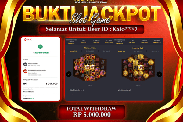 Jackpot Slot Wild Bounty Showdown NOTIF4D – 10 Agustus : Rp 5,000,000 Langsung Cair!