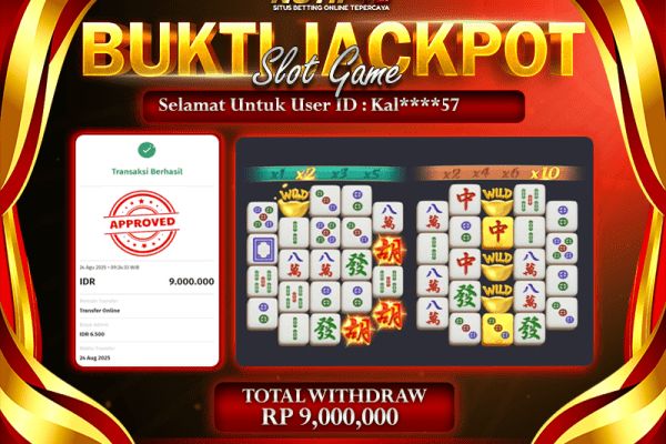 Jackpot Mahjong Ways NOTIF4D – 24 Agustus : Rp 9,000,000 Langsung Cair!