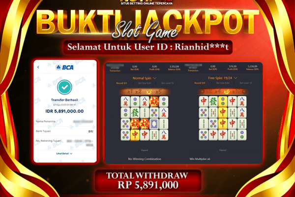 Jackpot Mahjong-Ways NOTIF4D – 27 Agustus : Rp 5,891,000 Langsung Cair!