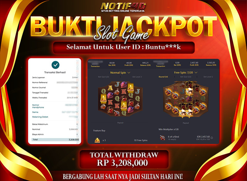 Jackpot Wild Bounty Showdown NOTIF4D – 24 Agustus : Rp 3,208,000 Langsung Cair!