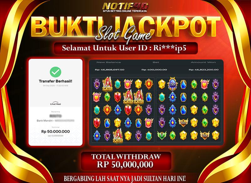 Jackpot Starlight Princess 1000 NOTIF4D – 04 September : Rp 50,000,000 Langsung Cair!