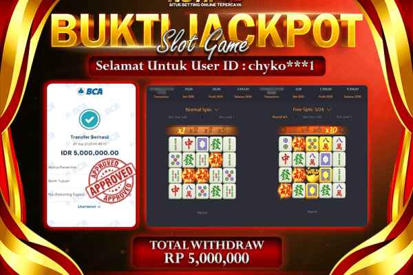 Jackpot Mahjong-Ways NOTIF4D – 24 September : Rp 5,000,000 Langsung Cair!