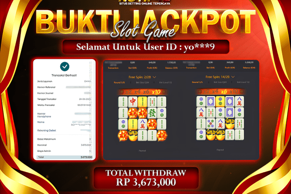 Jackpot Mahjong Ways NOTIF4D – 28 September : Rp 3,673,000 Langsung Cair!