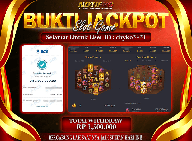 Jackpot Wild-Bounty-Showdown NOTIF4D – 18 September : Rp 3,000,000 Langsung Cair!