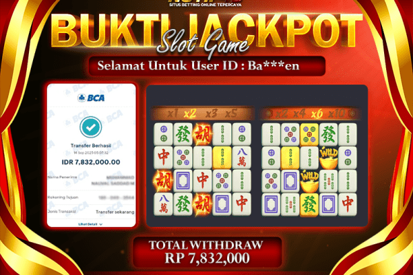 Jackpot Mahjong-ways NOTIF4D – 14 September : Rp 7,832,000 Langsung Cair!